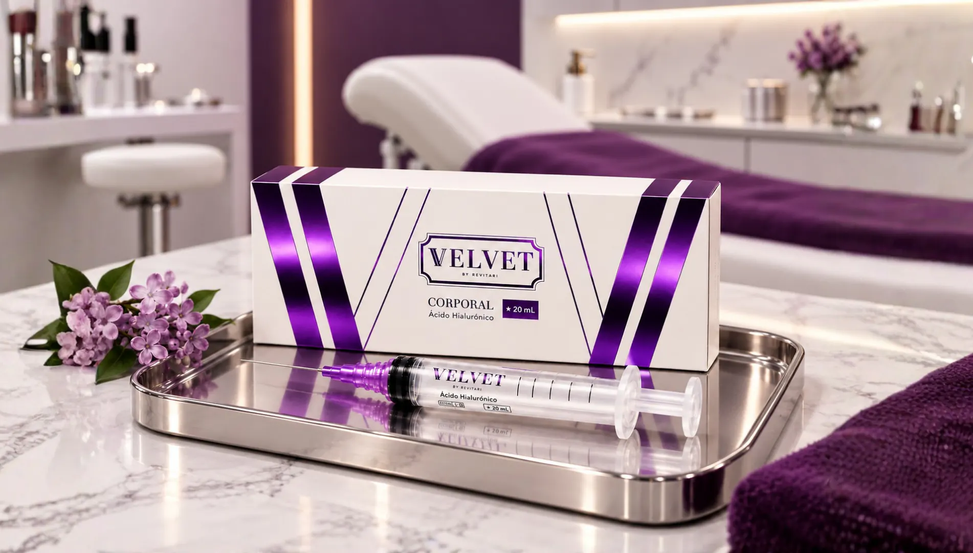 Velvet Corporal de Revitari en un entorno clinico